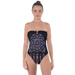 Rosette Cathedral Tie Back One Piece Swimsuit