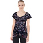 Rosette Cathedral Lace Front Dolly Top