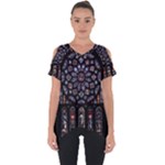 Rosette Cathedral Cut Out Side Drop T-Shirt