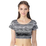 Ethno Seamless Pattern Short Sleeve Crop Top