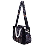 Rosette Cathedral Rope Handles Shoulder Strap Bag
