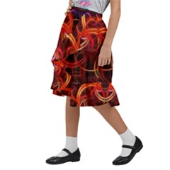 Kids  Ruffle Flared Wrap Midi Skirt 