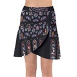 Rosette Cathedral Wrap Front Skirt