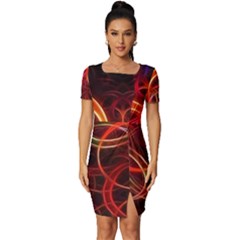 Fitted Knot Split End Bodycon Dress 