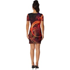 Fitted Knot Split End Bodycon Dress 