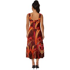 Square Neckline Tiered Midi Dress 