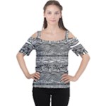 Ethno Seamless Pattern Cutout Shoulder T-Shirt