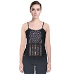 Rosette Cathedral Velvet Spaghetti Strap Top