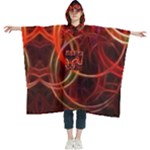 Background Fractal Abstract Women s Hooded Rain Ponchos