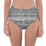 Ethno Seamless Pattern Reversible High-Waist Bikini Bottoms