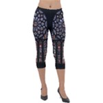 Rosette Cathedral Lightweight Velour Capri Leggings 