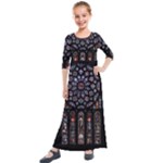 Rosette Cathedral Kids  Quarter Sleeve Maxi Dress