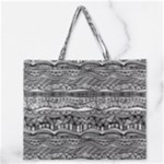 Ethno Seamless Pattern Zipper Large Tote Bag
