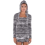 Ethno Seamless Pattern Long Sleeve Hooded T-shirt