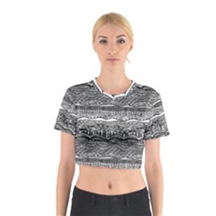 Ethno Seamless Pattern Cotton Crop Top from ArtsNow.com