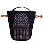 Rosette Cathedral Drawstring Bucket Bag