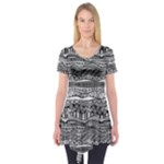 Ethno Seamless Pattern Short Sleeve Tunic 