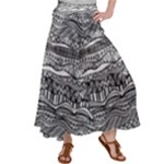 Ethno Seamless Pattern Women s Satin Palazzo Pants