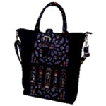 Rosette Cathedral Buckle Top Tote Bag