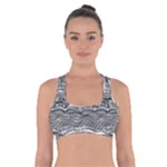 Ethno Seamless Pattern Cross Back Sports Bra