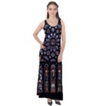 Rosette Cathedral Sleeveless Velour Maxi Dress