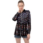 Rosette Cathedral Long Sleeve Satin Shirt