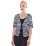 Ethno Seamless Pattern Cropped Button Cardigan