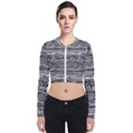 Ethno Seamless Pattern Long Sleeve Zip Up Bomber Jacket