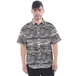 Ethno Seamless Pattern Men s Short Sleeve Shirt