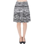 Ethno Seamless Pattern Velvet High Waist Skirt