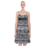 Ethno Seamless Pattern Spaghetti Strap Velvet Dress