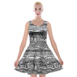 Ethno Seamless Pattern Velvet Skater Dress