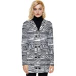 Ethno Seamless Pattern Button Up Hooded Coat 