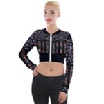 Rosette Cathedral Long Sleeve Cropped Velvet Jacket