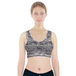 Ethno Seamless Pattern Sports Bra With Pocket