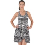 Ethno Seamless Pattern Show Some Back Chiffon Dress