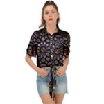 Rosette Cathedral Tie Front Shirt 