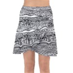 Ethno Seamless Pattern Wrap Front Skirt