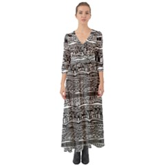 Button Up Boho Maxi Dress 