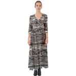 Ethno Seamless Pattern Button Up Boho Maxi Dress