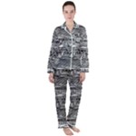 Ethno Seamless Pattern Women s Long Sleeve Satin Pajamas Set	