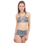 Ethno Seamless Pattern Cage Up Bikini Set
