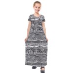 Ethno Seamless Pattern Kids  Short Sleeve Maxi Dress