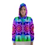 Ornament Kaleidoscope Women s Hooded Windbreaker