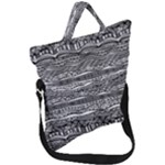 Ethno Seamless Pattern Fold Over Handle Tote Bag