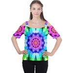Ornament Kaleidoscope Cutout Shoulder T-Shirt