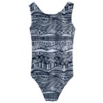 Ethno Seamless Pattern Kids  Cut-Out Back One Piece Swimsuit