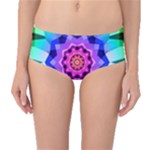 Ornament Kaleidoscope Mid-Waist Bikini Bottoms