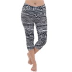 Ethno Seamless Pattern Lightweight Velour Capri Yoga Leggings