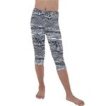 Ethno Seamless Pattern Kids  Lightweight Velour Capri Leggings 